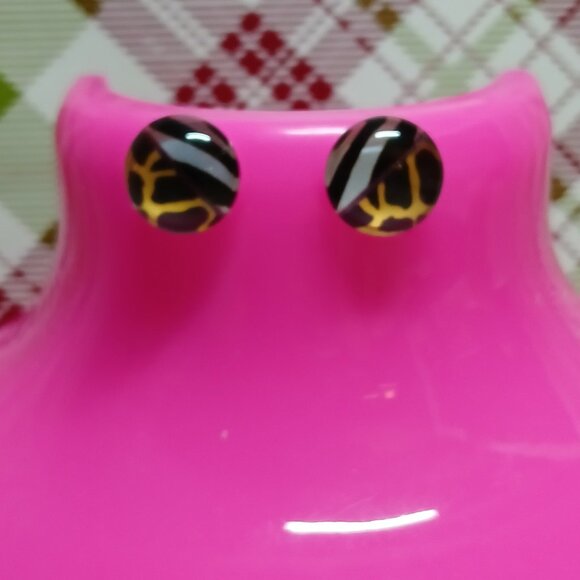 Handmade Silver Tone with Animal Print Earrings Fashion Jewelry #88 - Picture 5 of 7